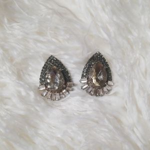 Champagne and Pave Statement Earrings